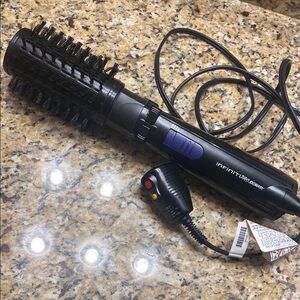INFINITIPRO Conair Hair Styler Brush - Black and Purple